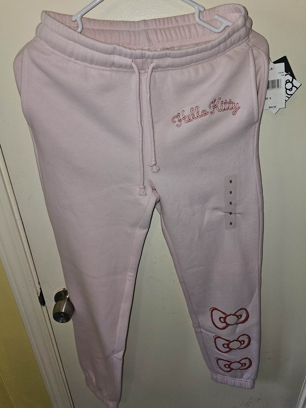 Hello Kitty Girls' Pink Jogger Sweatpants